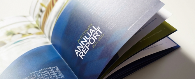 Austswim Annual Report Design Cover