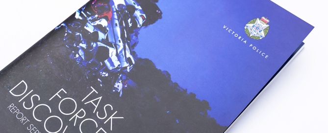 Victoria Police Task Force Discover Report Design Cover