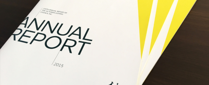 Victorian Olympic Council Annual Report Design