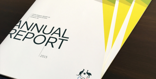 Victorian Olympic Council Annual Report Design